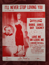 RARE Sheet Music I&#39;ll Never Stop Loving You Sammy Cahn Brodszky Doris Day 1954 - £12.11 GBP