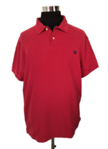 Chaps Polo Shirt Men&#39;s Size X-Large Red Pique Knit Casual Activewear Short Slvs - $15.84