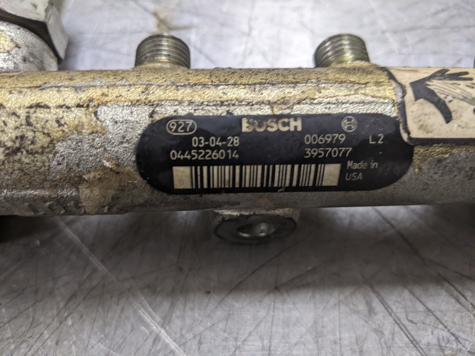 Fuel Rail From 2003 Dodge Ram 3500  5.9  Diesel - $82.07