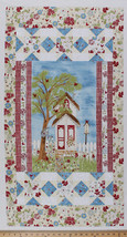 23.5&quot; X 44&quot; Panel Flowers Floral Landscape Country Cotton Fabric Panel D509.11 - £11.94 GBP