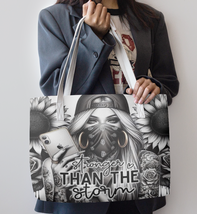 Leather Stronger than the Storm / Shoulder Tote Bag / Free Ship! - $47.95 CAD