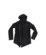 Mondo Men’s Full Zip Hooded Blazer Jacket Size Medium Asymmetrical Zip  - £136.89 GBP
