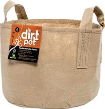 Hydrofarm Hgdbt5H Dirt Pot With Handle, 5 Gallon,Tan Flexible Portable, Brown - £20.77 GBP