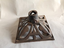 Vintage Cast Iron Flagpole / Umbrella Stand / Base 9&quot; square - $49.99