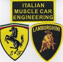 ITALIAN ENGINEERING SEW/IRON PATCH BADGE EMBROIDERED FERRARI LAMBORGHINI - £15.95 GBP