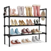3 Tier Long Shoe Rack Organizer Shoe Shelf Storage Closet Front Door Ent... - $21.73