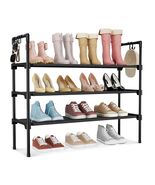 3 Tier Long Shoe Rack Organizer Shoe Shelf Storage Closet Front Door Ent... - $21.73