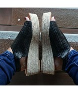 Black Wedge Sandals - New - $25.00