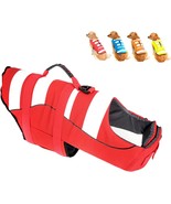 Fragralley High Visibility Dog Life Jacket Safety Swimming Rescue Vest - $21.89 CAD