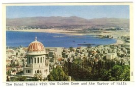 Bahai Temple &amp; Haifa ISRAEL Palphot Postcard 1950&#39;s - £9.48 GBP