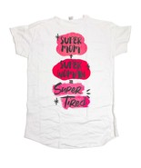 Super Mom Super Woman Super Tired Night Sleep Shirt Cotton White - $14.84