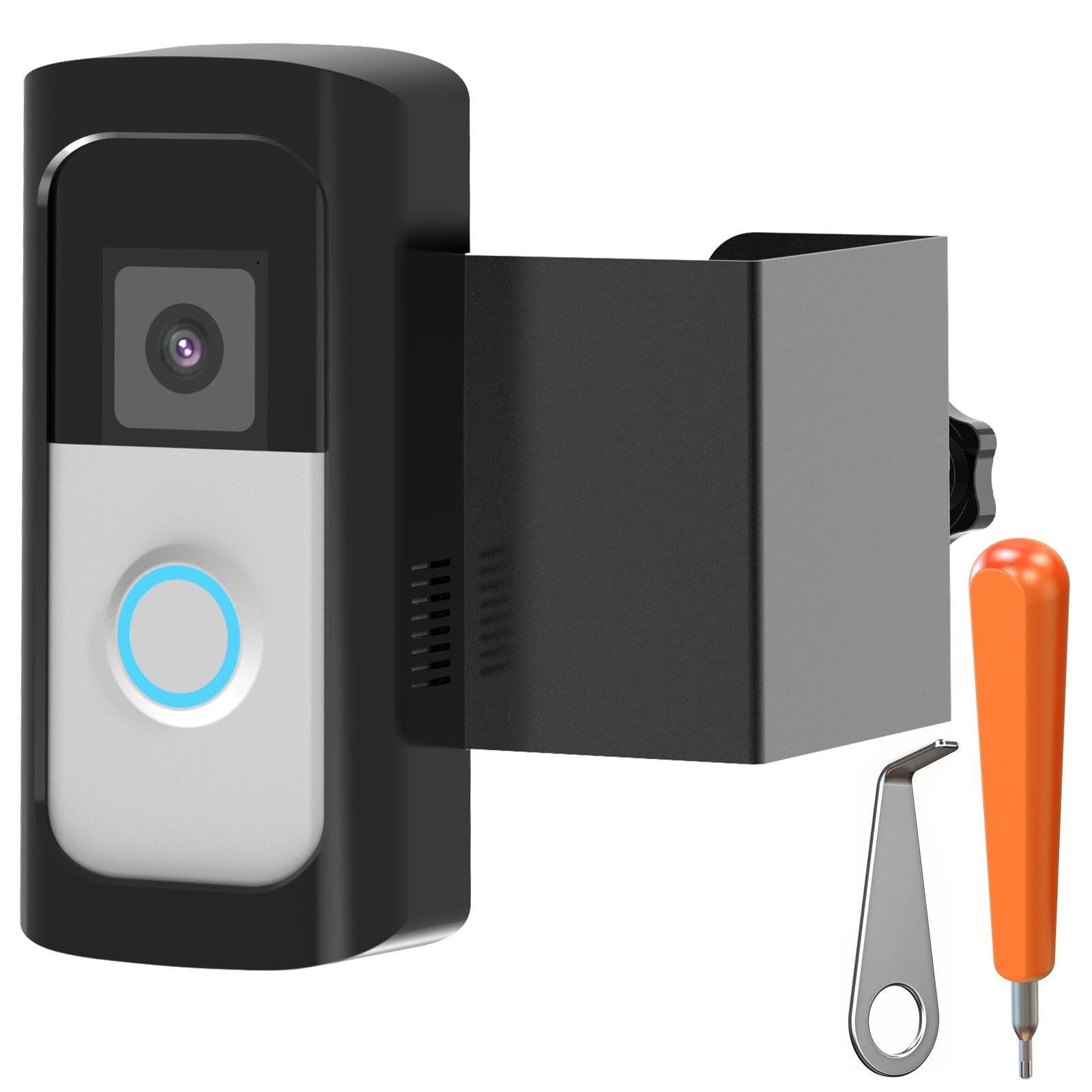 Anti-Theft Ring Video Doorbell Mount, No Drilling Ring Door Mount Compatible wi