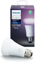 Philips Hue Single Premium A19 Smart Bulb, 16 Million Colors,, White (46... - £49.10 GBP