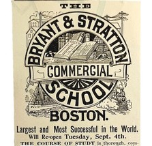 Bryant &amp; Stratton Commercial College 1894 Advertisement Victorian 7 ADBN1jj - $373.29 MXN