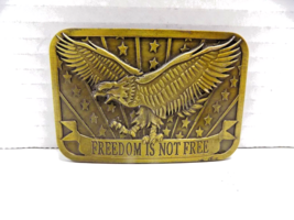 FREEDOM IS NOT FREE American Eagle Brass Belt Buckle 2014 numbered - $33.25