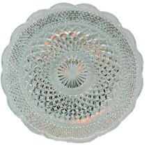 Vintage 2 Piece Display Set Serving Tray Fruit Dish Heavy 14&quot; &amp; 11&quot; Round Scallo - £63.13 GBP