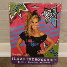 Women’s Halloween Costume Rockin The 80s I Love The 80&#39;s T-Shirt M/L 10-14 - $7.92