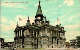 Vtg Postcard 1912 Lafayette La Fayette Indiana IN West Side Court House T17 - £2.29 GBP