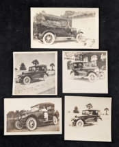 Lot of 5 Antique 1920s Photos ~ Antique Cars ~ Texas - $13.95