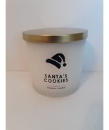 Santa&#39;s Cookies Scented Candle 2-Wick 14oz Frosted Glass Candle - $18.34 CAD