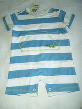 First Impressions Baby Boy Stripped/Alligator Sunsuit, Sz.3-6 Months. NWT  - $11.99