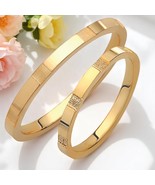 Wedding Bands Set-Matching Rings-Engrave Band Ring-18K Gold Ring Set - $780.96 CAD+