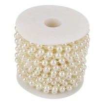 10M/Roll 8Mm Cotton Line Artificial Pearl Beads String Chain Garland Flowers Wed - £25.56 GBP