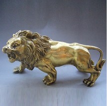  Exquisite Hand-Made Tibetan Pure Bronze Decorative Chinese Fierce Lion Statue  - £129.26 GBP