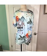 Reason Brand Clothing NY Tee Shirt Japanese Cherry Blossom All Over Prin... - $438.79 MXN