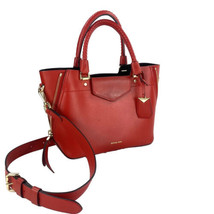 Michael Kors Bag Blakey Satchel Tote Crossbody Smooth Red Leather Purse ... - £71.21 GBP