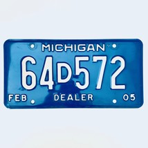 2005 United States Michigan Base Dealer License Plate 64D572 - $16.82