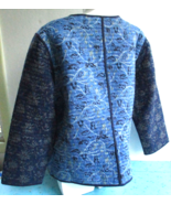 Orvis Quilted Cotton Asian Inspired Floral Colorblock Jacket Womens Larg... - £22.50 GBP