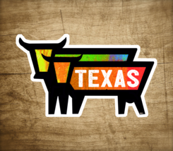 Texas Decal Sticker 3.75&quot; X 2.25&quot; Cattle Cow Rancher Vintage Longhorn Steers - £3.93 GBP