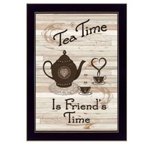 Tea Time 3 Black Framed Print Kitchen Wall Art - $79.99