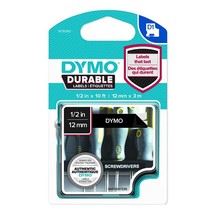 Dymo D1 Durable Label White on Black (12mmx3m) - £30.62 GBP