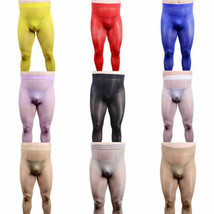 Plus Size Mens Shiny Pantyhose Glossy Stockings Sheer Tights U-convex Underwear - £10.66 GBP