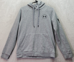 Under armour Hoodie Womens Small Gray Freedom Fleece American Flag Colog... - $27.69