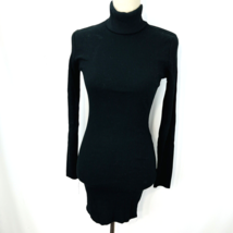 Heart Hips Ribbed Short Dress Long Sweater Small Turtle Neck Long Sleeve - £47.17 GBP