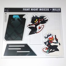 Helluva Boss Fight Night Moxxie + Millie Acrylic Stand Standee Figure Vivziepop - £62.92 GBP