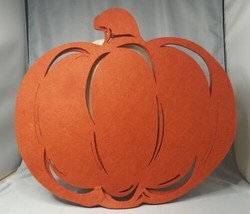 Die Cut Thick Felt Pumpkin Fall Autumn Decoration 14&quot; x 15&quot; Set Of 2 Placemats - £7.51 GBP