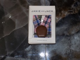 Janie and Jack  2019 Plaid Pastel Easter Spring Summer Suspenders Size 12-24 Boy - £28.95 GBP