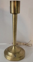 Vintage MC 15&quot; Tall Brushed Brass Table Accent Lamp Light Great Patina - $18.81