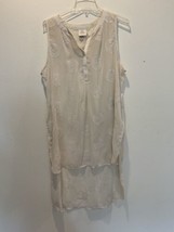 KNOX ROSE size 1X SEMI-SHEER IVORY EMBROIDERED HIGH-LOW SLEEVELESS TUNIC... - £16.22 GBP