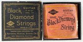 1930s BLACK DIAMOND STRINGS Vintage BOX Single Guitar E 1st Steel 739 SE... - $95.98