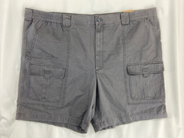 The Foundry Supply Co Mens Gray Cargo Shorts Elastic Waist Sz 54&quot; W -8.5&quot; Inseam - £16.59 GBP