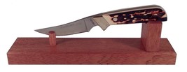 Mahogany Wooden Knife Stand Display for Hunting Pocket or Collectible Kn... - $19.99