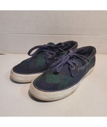 Sperry Top Sider Women&#39;s Sz 6 M Green Blue Plaid Canvas Lace up Boat Sho... - $27.06 CAD