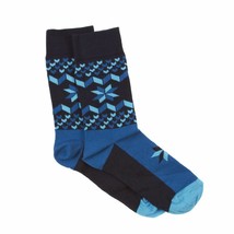 HAPPY SOCKS UNISEX Snowflakes print BLUE MULTI Combed Cotton FREE SHIPPING - $43.94