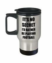 Football Travel Mug Insulated Sport Fan Lover Funny Gift Idea For Car Novelty Co - £18.17 GBP