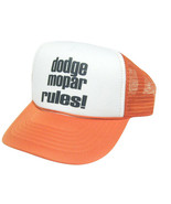 Dodge Mopar Rules! Trucker Hat Mesh Cap Snapback Hat Adjustable Vintage - £19.71 GBP